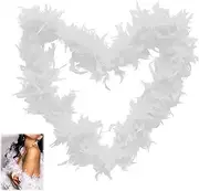 Feather Boa,Fancy Dress and Crafts,Party Accessories Feather Scarf, Women Fluffy Feathers Boas for Party,Cosplay,Wedding,Dancing,Halloween Costume, Christmas Tree,DIY Decoration(6.6ft/2M)
