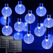 2 Pack Solar String Lights Crystal Ball Solar Powered Christmas Lights Christmas decorations