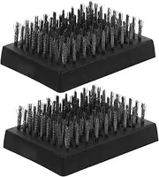 Milisten 2Pcs Multi Function Grill Brush Durable BBQ Cleaning Brush for Grill Maintenance for Outdoor and Kitchen Use Compact and Lightweight Design