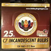 Holiday Bright Lights Incandescent Christmas C7 Light Bulbs In Box 25 Count