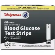 Walgreens True Metrix Self Monitoring Glucose Test Strips - 100 Count New In Box
