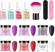 6 Colors Dipping Nail Po er Set Glow in The Dark Dipping Po er Nail Starter Kit French Nail Nail Art Decorations Kit