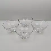 Bormioli Rocco Glassia Made In Italy 4 Glass Sundae Dessert Fruit Bowls VTG