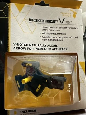 Trophy Ridge Whisker Biscuit V Arrow Rest/Black ARE101