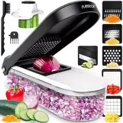 Vegetable Chopper, Cheese Slicer, Food Chopper, Veggie Chopper, 6 in 1 White