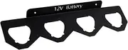 B Baosity Battery Holder Rack Wall Mounted Rack Accessories Shelf Professional Bracket Organizer for Displaying Home Garage Bench, 4 Slots