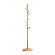 MIUZ Solid Beechwood Hat Coat Clothes Rack Stand