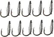EXHUMKY 30pcs Portable Fishing Hooks Durable Spring Hooks for Easy Outdoor Fishing Gear Convenient Tool for Freshwater and Saltwater Use