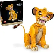 LEGO ǀ Disney Young Simba The Lion King, Collectible Animal Figure Model Building Kit for Adults, Nostalgic Movie Memorabilia for Women, Men, and Fans 43247