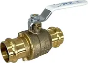 1-Pack 1-Inch Press Copper Ball Valve, Heavy Duty Brass Body, Full Port, LF Certified Safe (3BP100-1P)