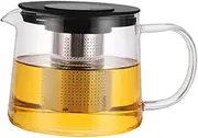 Ciieeo 1pc Heat Resistant Glass Teapot with Unique Design for Home Office and Outdoors for Brewing Tea and Stylish and Comfortable Air Vent Lid