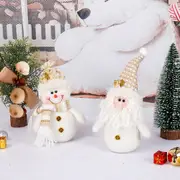 2Pcs Christmas Gnome Doll Old Man Snowman Doll Merry Christmas Decorations