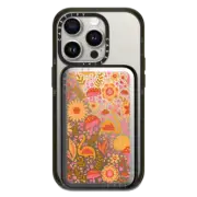 PowerThru Power Bank Mirror Power Bank MagSafe Compatible Flamingos and Hedgehogs in Wonderland - Retro Palette