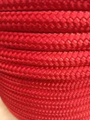 5/8 " x 100 ft.Premium Double Braid-Yacht Braid Polyester Rope Hank. Red
