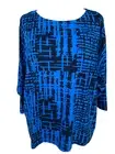 Adini Organic cotton/elastane top 3/4 batwing sleeves round neck Size S/M