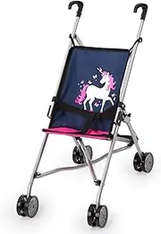 Bayer 55cm Doll Buggy Pram/Stroller Pretend Play/Kids Toy 3y+ Unicorn Navy/Pink