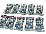 TYCO TCR 10 complete WIDE chassis RED and YELLOW wheels NEW!