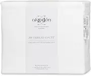 Algodon 300 Thread Count Cotton Fitted Sheet with Pillows Combo Set, White, King Single