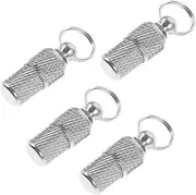 WOONEKY 4pcs Openable Stainless Steel Pet Id Tags for Dogs Cats Durable Name Tags with Space for Address Phone for Safety