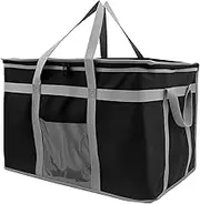 38L Insulated Cooler Bag Reusable Food Delivery Bag Grocery Shopping Bags Foldable Large Capacity Insulated Catering Bags with Dual Way Zipper for Family Gathering Picnic Food Delivery