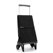 Rolser 40L 2 Wheel 52x40cm Folding Base Portable Shopping Trolley CartBlack
