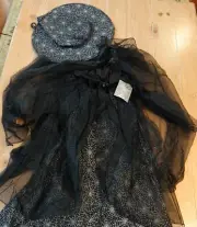 New Pottery Barn Kids Glow in Dark SPIDER WITCH Costume Kids Girls Size 3T