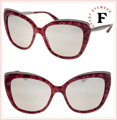 DOLCE & GABBANA GROS GRAIN 4332 Gunmetal Red Pearl Mirrored Sunglasses DG4332S