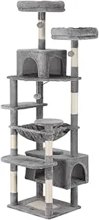 i.Pet Cat Tree 184cm Tower Scratching Post Trees Scratcher Condo House Light Grey