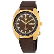 SEIKO 5 Sports SRPB74 LIMITED EDITION Automatic Watch 4R36 Brown Gold Leather