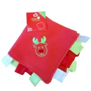 Green Sprouts Lovey Baby Security Blanket Tags Blankie Krinkle Red Reindeer NWT