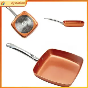 Copper Pan 4 Pieces Cookware Set Non-stick Frying Pan Deep F