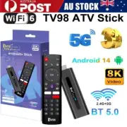 TV98 TV Stick Android 14.0 Smart TV Box 2.4G 5G Dual WiFi 16GB 8K Media Player