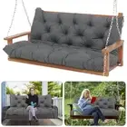 Outdoor Porch Swing Cushions Waterproof Thicken 5" Replacement Porch Swing Cu...