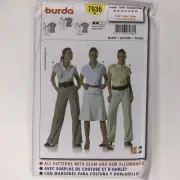Blouse Shirt Short Sleeve Ruffle Sewing Pattern Burda 7936 UNCUT Size 10 - 22