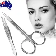 stainless steel eyebrow tweezers scissor hair removal kit for sharp eye brow