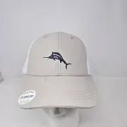 NWT Tommy Bahama Tip Your Cap Baja Margarita Trucker Hat Marlin Mesh Beige White