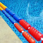 XYTUJIK Pool Lane Divider Floats, 3 10 13 16 20 Ft 26 Feet 30 33 Foot Safety to Divide Swim Contest Shallow/Deep Water Area Distinguish, Yellow Blue White Bobber Nylon Cord Kit 4m 4m