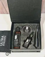 Ultra Beard Works Travel Beard Conditioner Kit w/Beard Oil, Balm, Shampoo, Razor