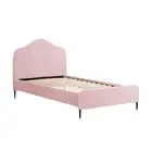 Bed Frame King Single Size Velvet Pink OLAN Artiss