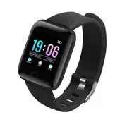 1.3' Dynamic UI HR Blood Pressure Social APP Notification Anti-lost Alarm Smart Watch BLACK COLOR