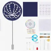 SashikoStyle DIY Kit: 12 Sets of Brooches in 4 Traditional Patterns - Complete S