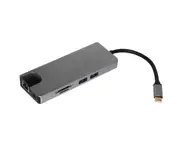 8-in-1 USB-C Hub Adapter - Battleship Gray