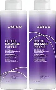 Joico Color Balance Purple Shampoo & Conditioner Set | Eliminate Brassy and Yellow tones | For Cool Blonde or Gray Hair