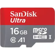 O-SANDISK SDSQUAR-016G-GN6MA Micro SDHC Ultra A1 Class 10 98mb/s with SD adapter