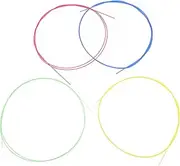 Yardwe 4pcs Colorful Nylon Ukulele Strings Durable Musical Instrument Accessories for Soprano Concert and Tenor Ukuleles Easy Replacement for Beginners and Players