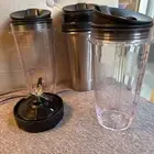 Lot 4 Nutri IQ Ninja 24oz Bullet Blender Jar Blade Bottle Container Sip Lid New