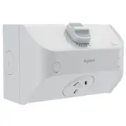 Legrand Aqua Life Single Weatherproof Powerpoint 10A Limestone Grey