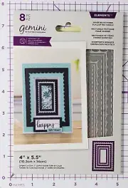 Gemini by Crafters Companion Nesting Dies Inverted Stitched Scallop Rectangle