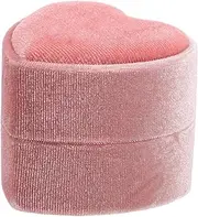 GAROZATION Box Heart Shaped Ring Box Ring Wedding Products Decorations for Bedroom Women Velvet Pink