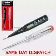 2 PACK MAIN TESTER & DIGITAL CIRCUIT TESTER ELECTRICALTEST SCREWDRIVER BLACKSPUR